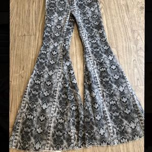 Snakeskin bell bottoms